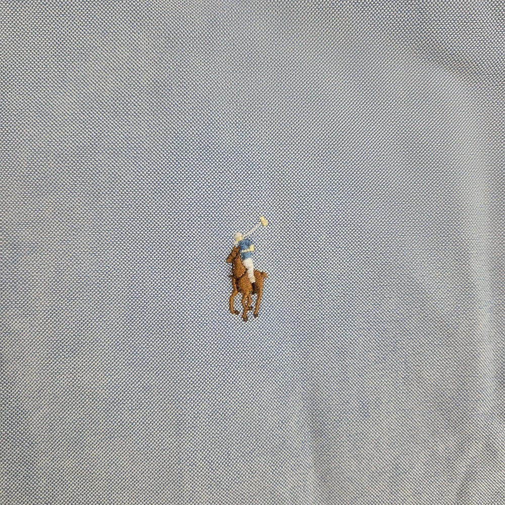 Polo Ralph Lauren Shirt Oxford Mens 2XB Blue Button Down Short Sleeve Classic - Picture 2 of 7
